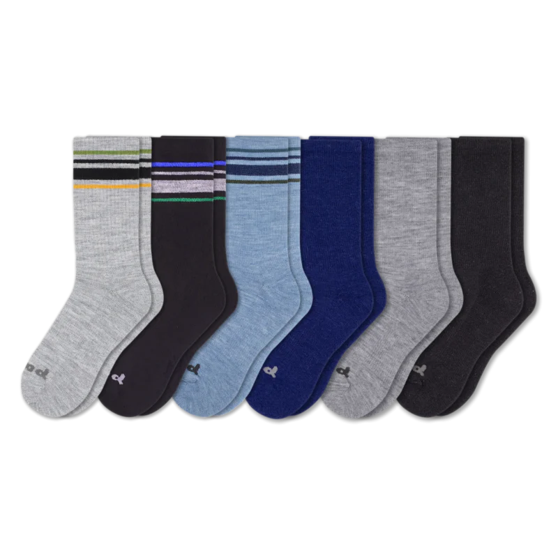 6 Pack - Men's Crew Pacas Socks - Image 177