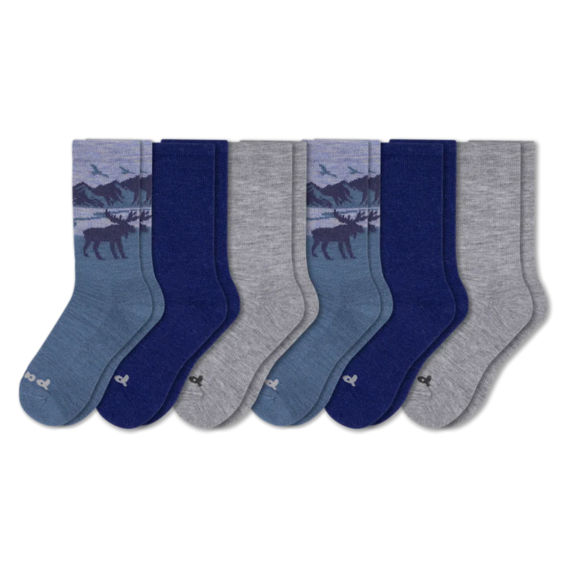 6 Pack - Men's Crew Pacas Socks - Image 181