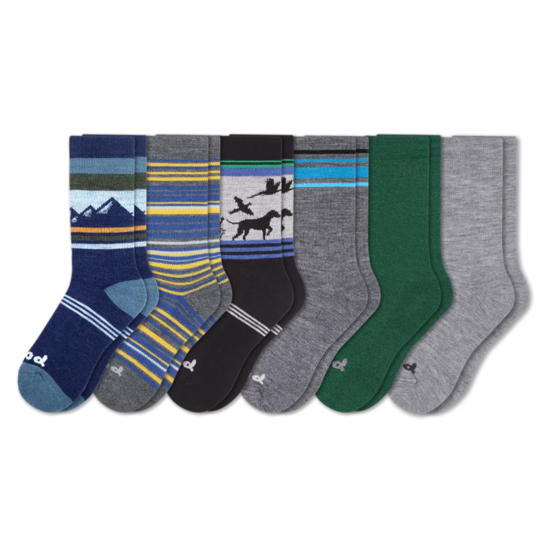 6 Pack - Men's Crew Pacas Socks - Image 184