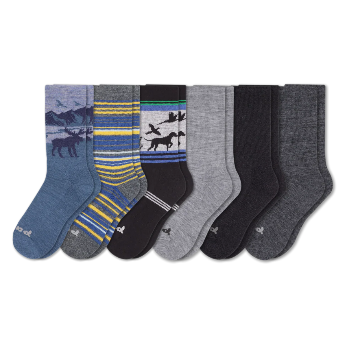 6 Pack - Men's Crew Pacas Socks - Image 186