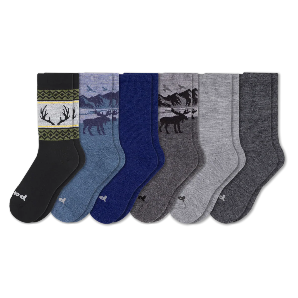 6 Pack - Men's Crew Pacas Socks - Image 192