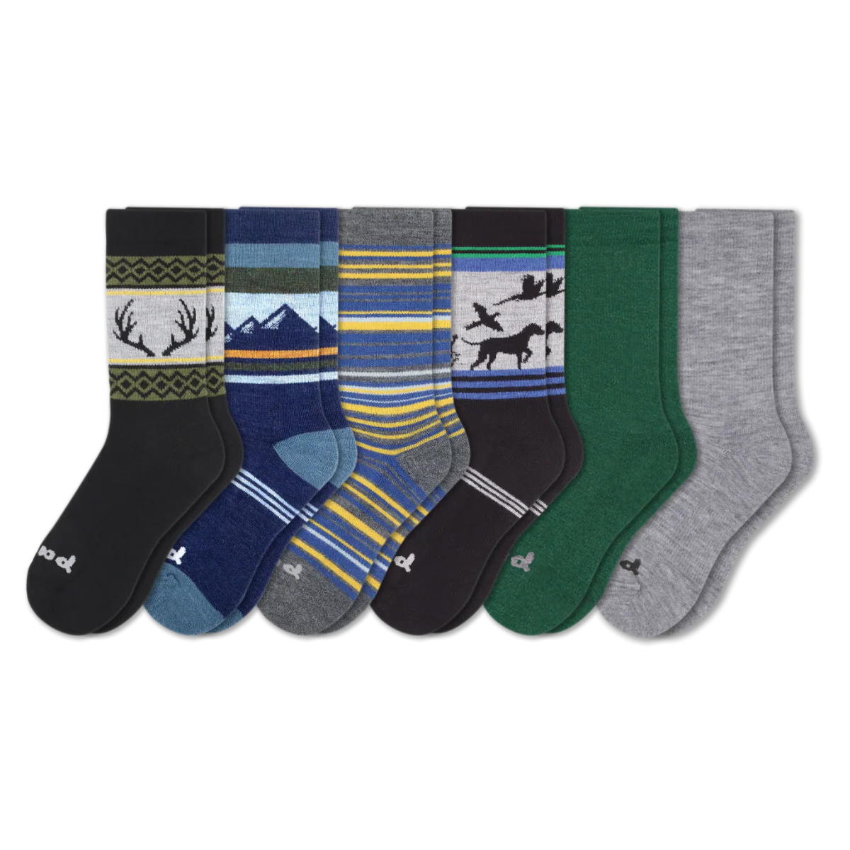 6 Pack - Men's Crew Pacas Socks - Image 194