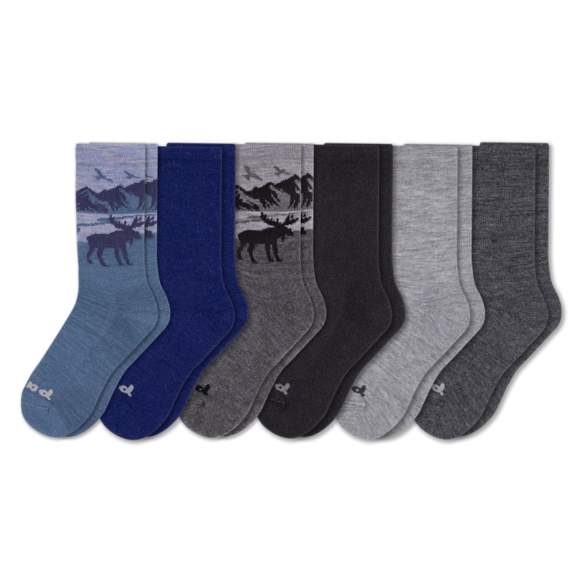 6 Pack - Men's Crew Pacas Socks - Image 196