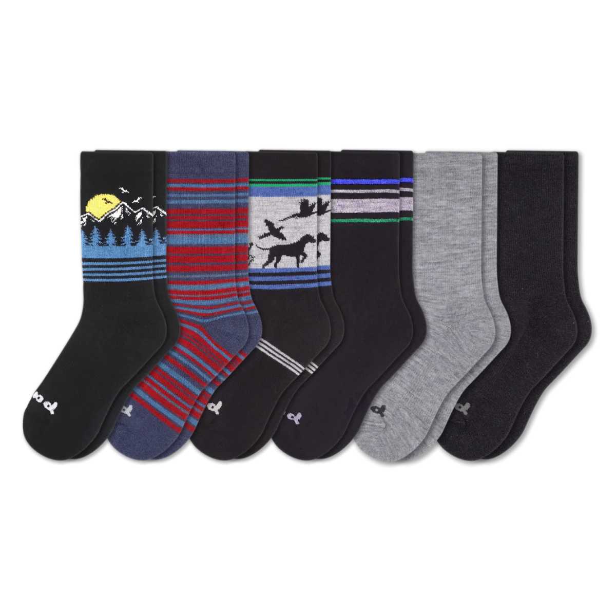 6 Pack - Men's Crew Pacas Socks - Image 202
