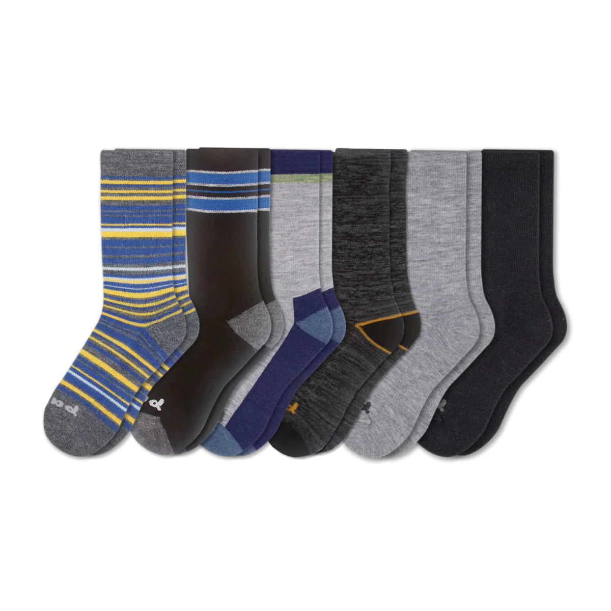 6 Pack - Men's Crew Pacas Socks - Image 203