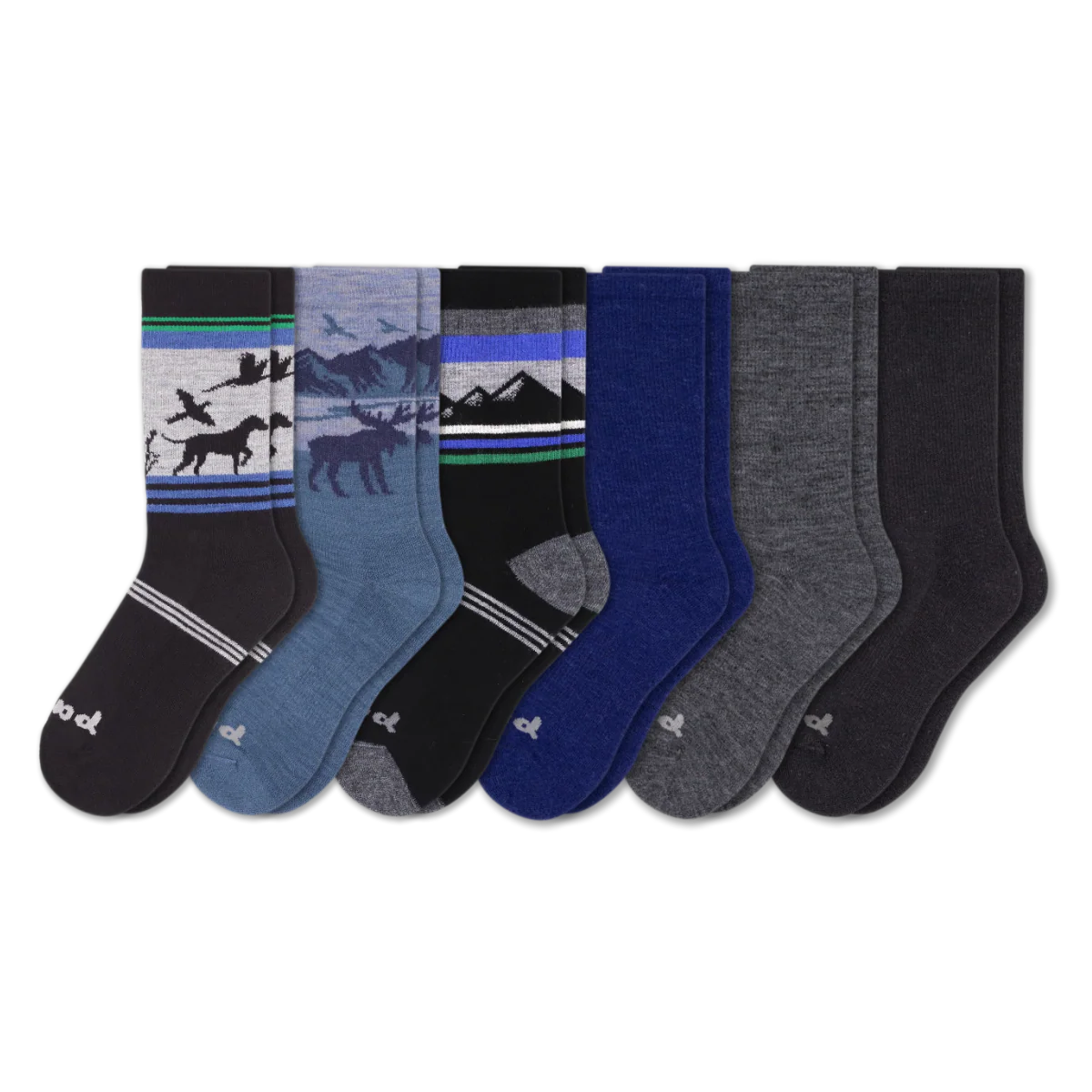 6 Pack - Men's Crew Pacas Socks - Image 204