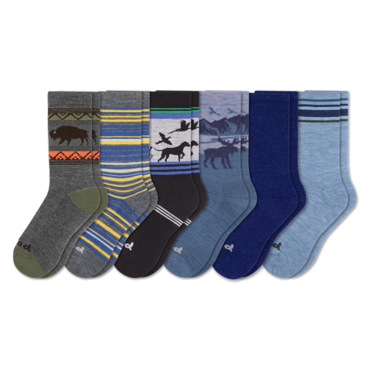 6 Pack - Men's Crew Pacas Socks - Image 207