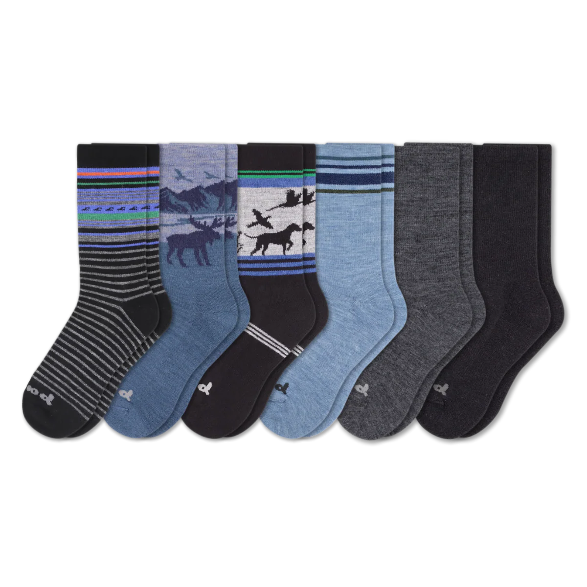 6 Pack - Men's Crew Pacas Socks - Image 208