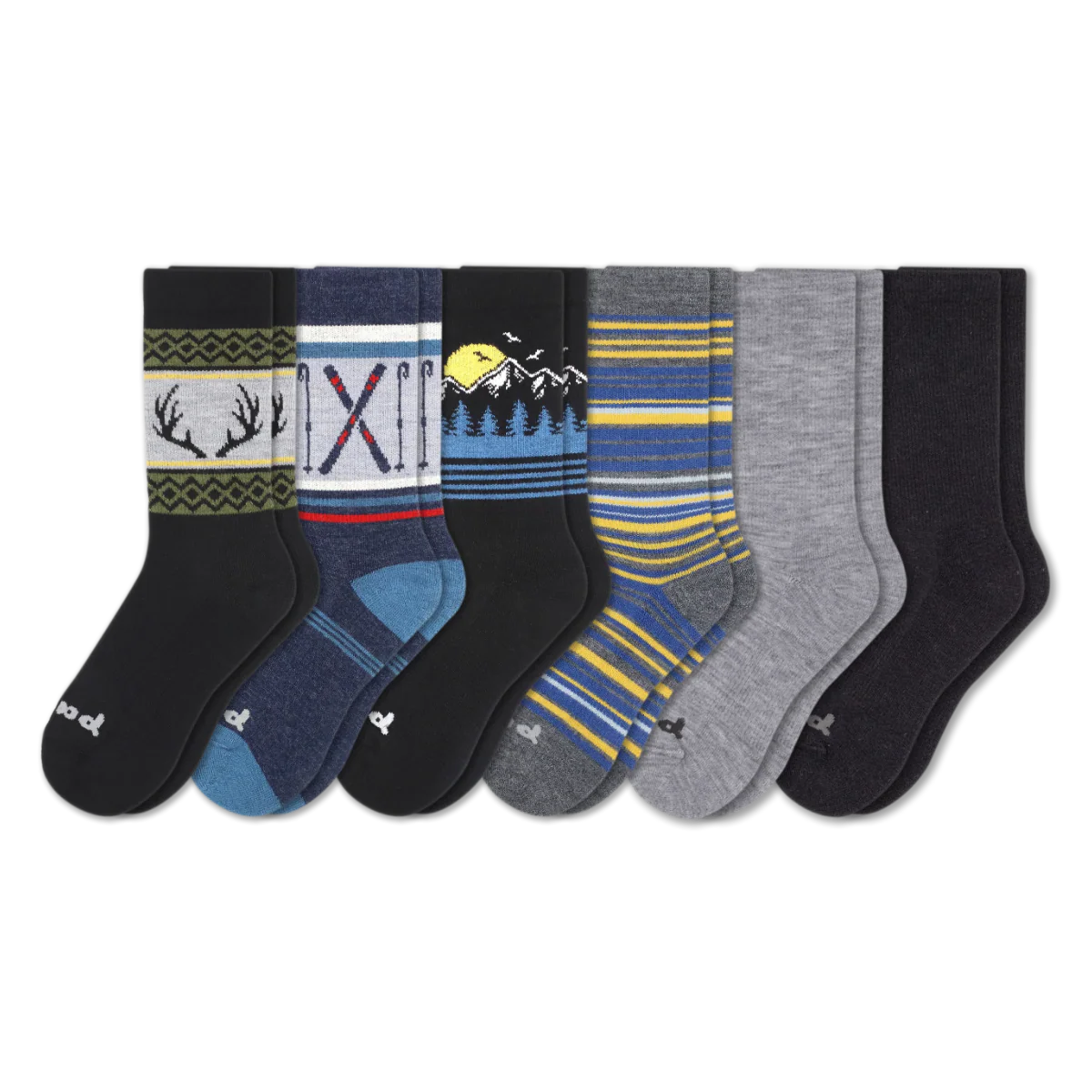 6 Pack - Men's Crew Pacas Socks - Image 209