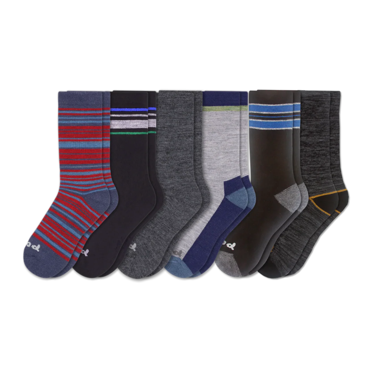 6 Pack - Men's Crew Pacas Socks - Image 210