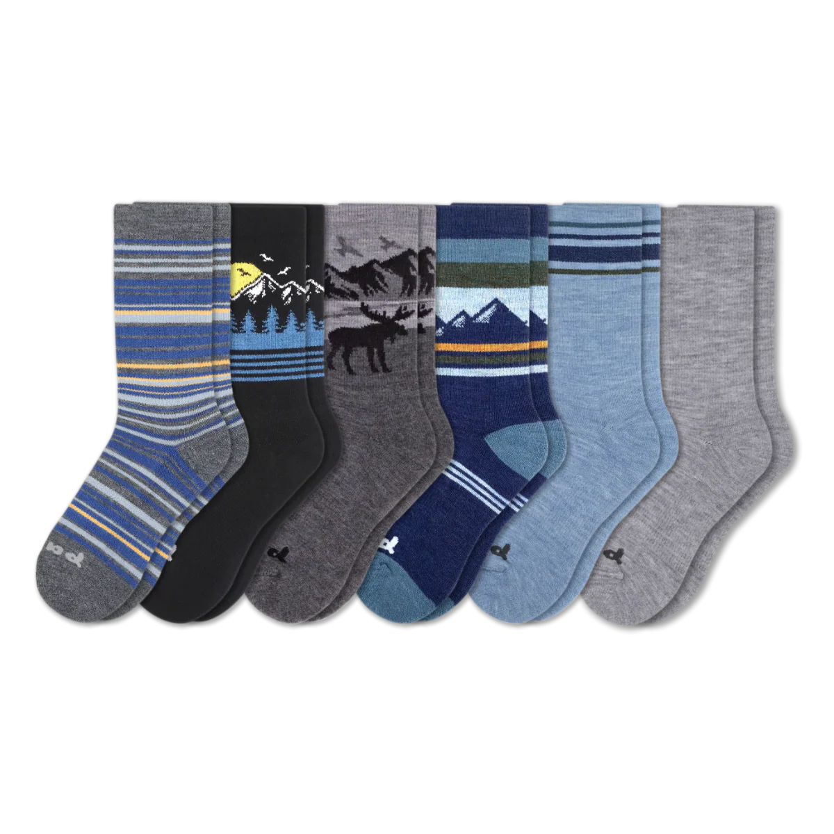 6 Pack - Men's Crew Pacas Socks - Image 213