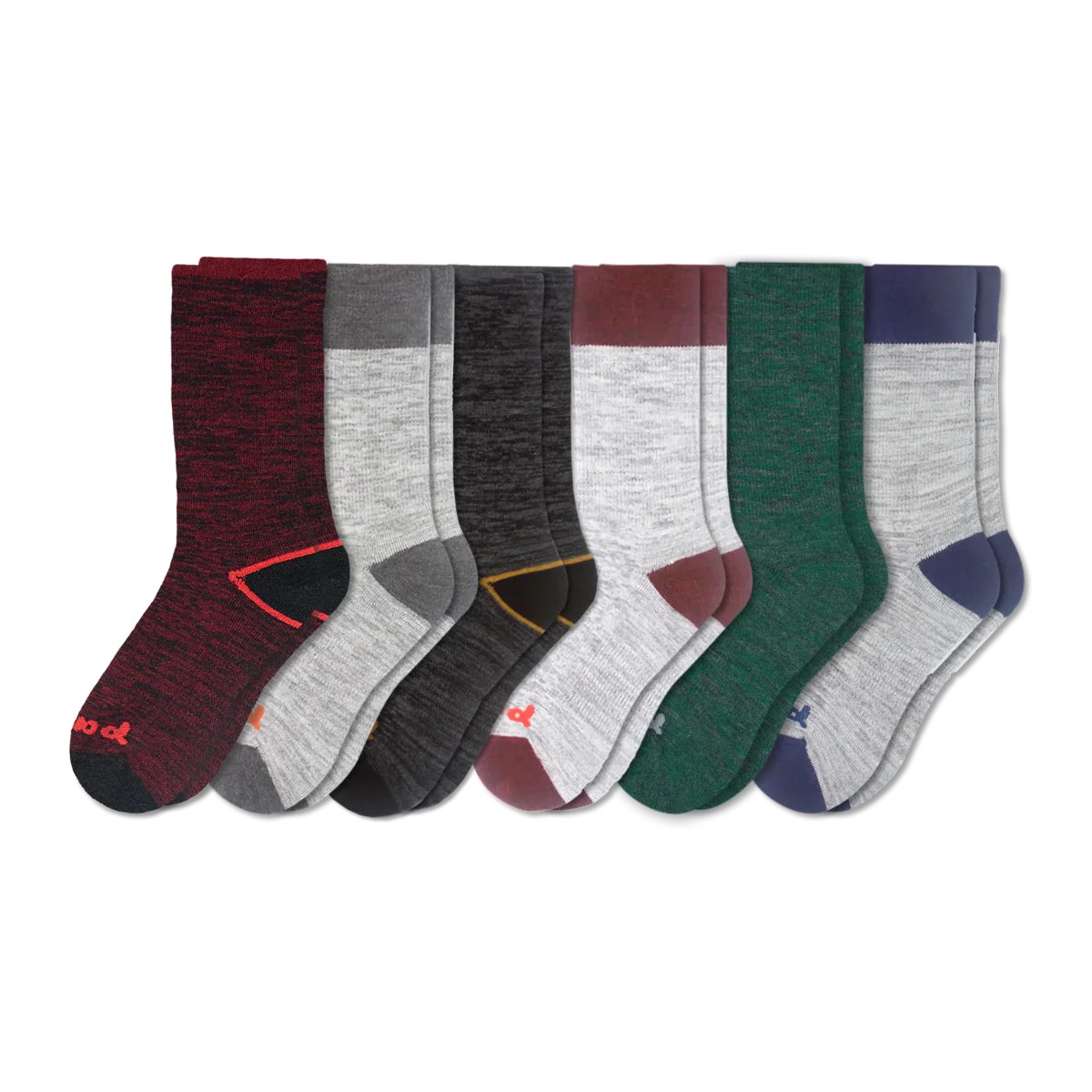 6 Pack - Men's Crew Pacas Socks - Image 214