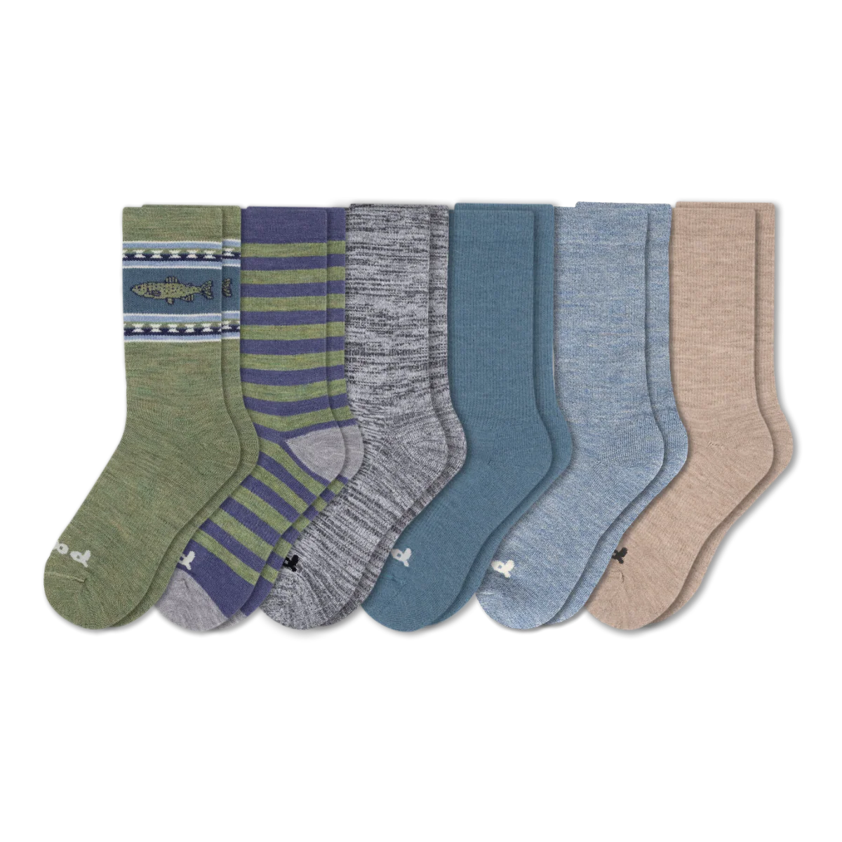 6 Pack - Men's Crew Pacas Socks - Image 216