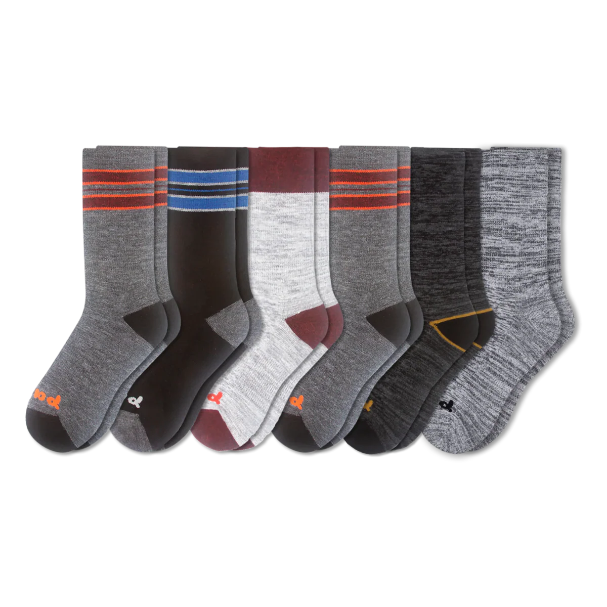 6 Pack - Men's Crew Pacas Socks - Image 217