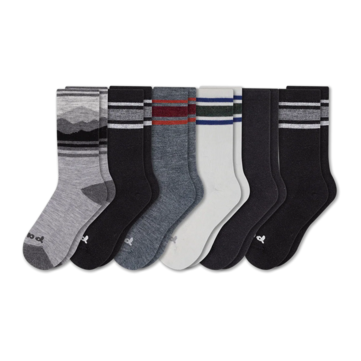 6 Pack - Men's Crew Pacas Socks - Image 219