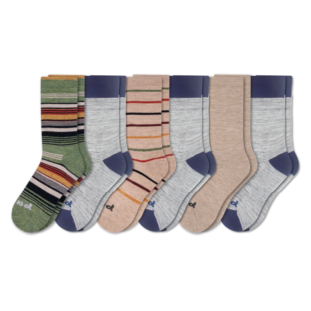 6 Pack - Men's Crew Pacas Socks - Image 221