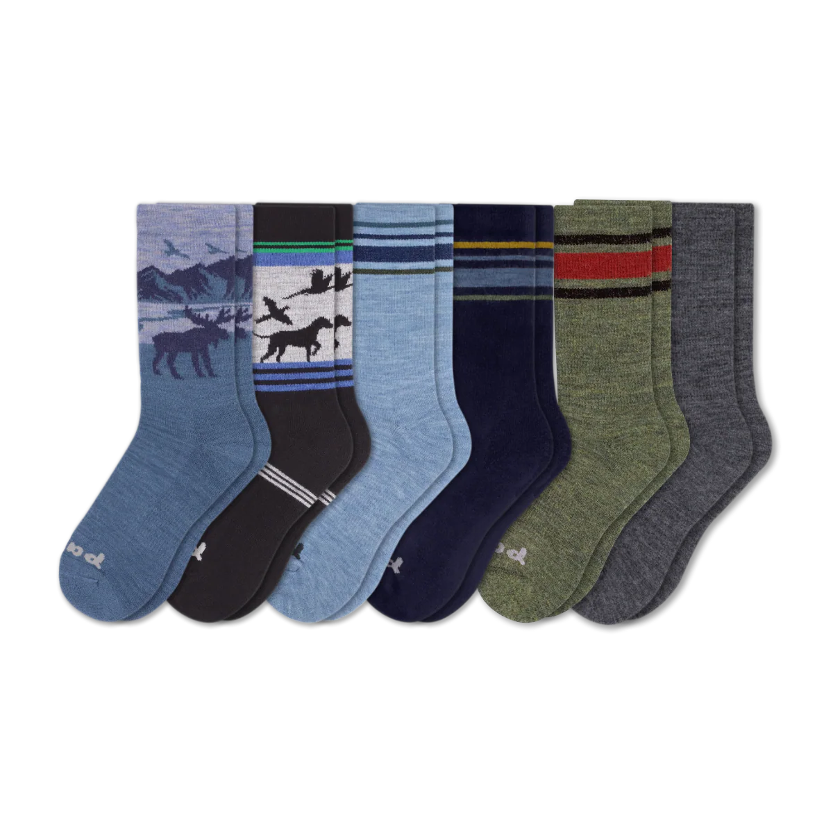 6 Pack - Men's Crew Pacas Socks - Image 222