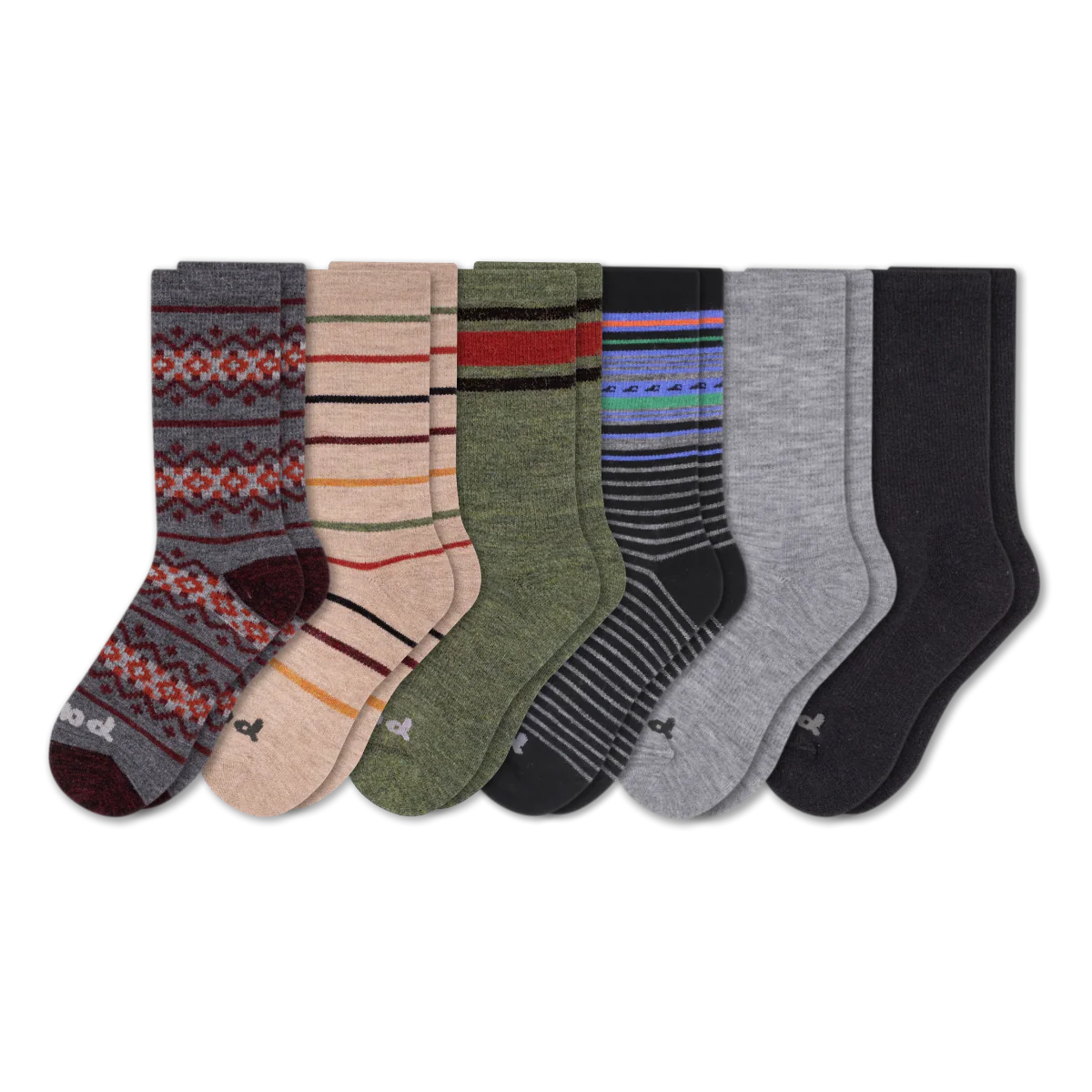 6 Pack - Men's Crew Pacas Socks - Image 223