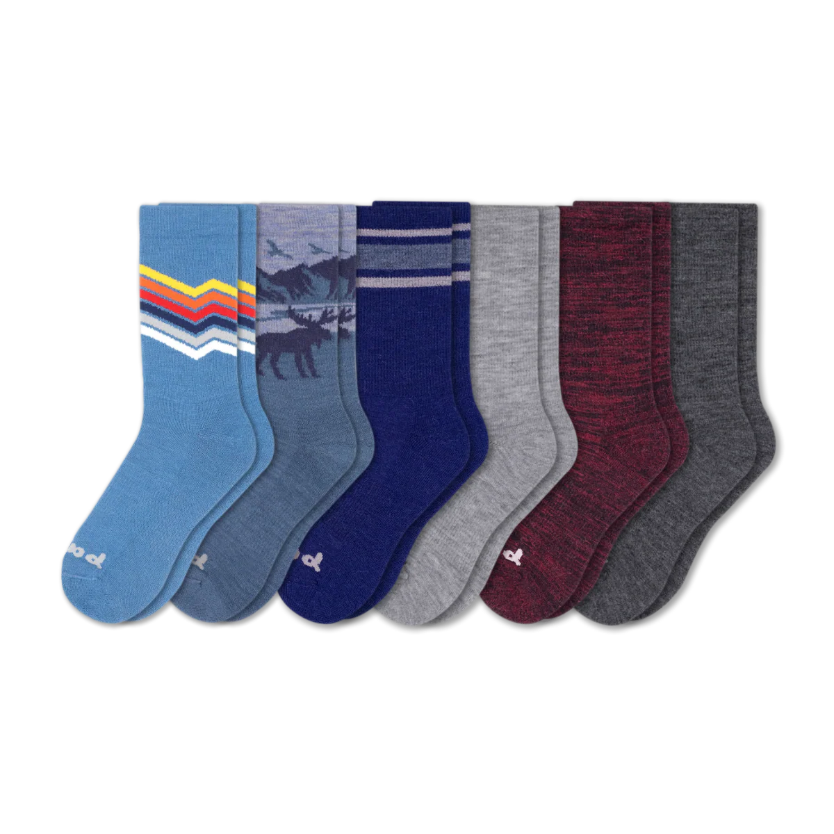 6 Pack - Men's Crew Pacas Socks - Image 225