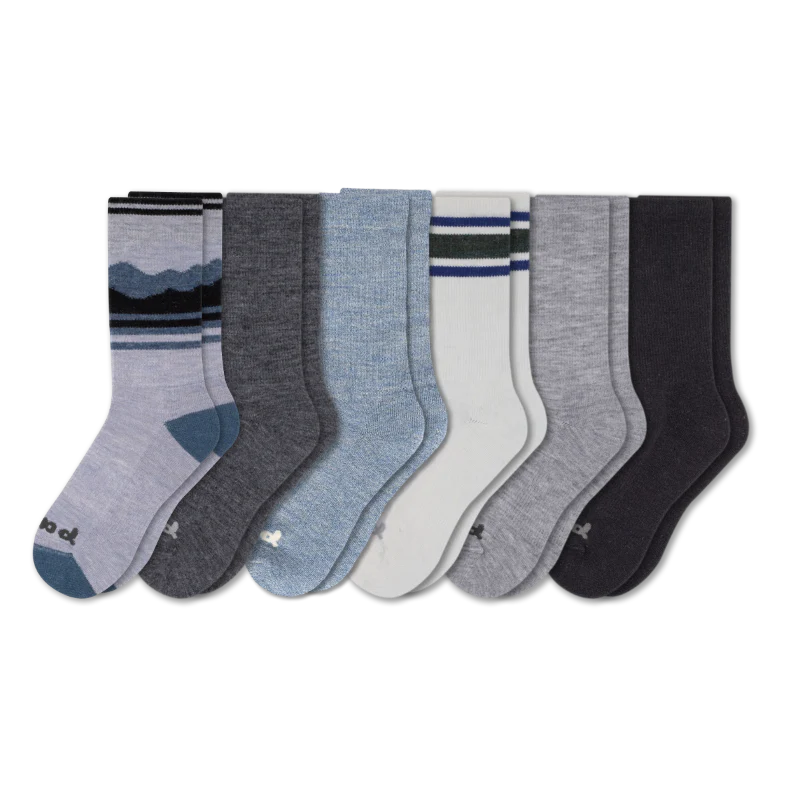 6 Pack - Men's Crew Pacas Socks - Image 23