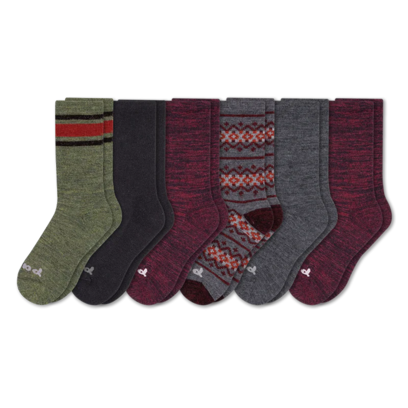 6 Pack - Men's Crew Pacas Socks - Image 33