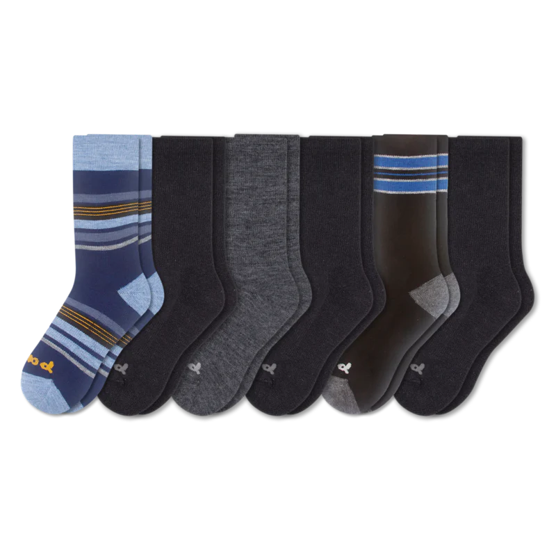 6 Pack - Men's Crew Pacas Socks - Image 34