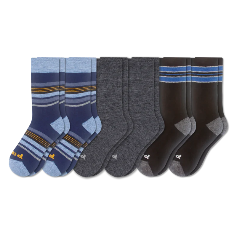 6 Pack - Men's Crew Pacas Socks - Image 37