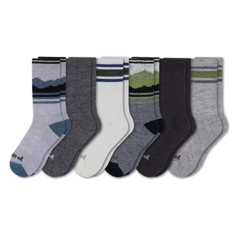 6 Pack - Men's Crew Pacas Socks - Image 43