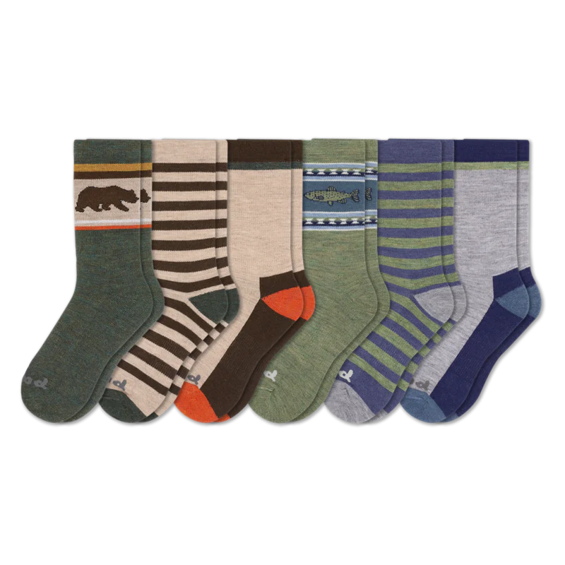 6 Pack - Men's Crew Pacas Socks - Image 55
