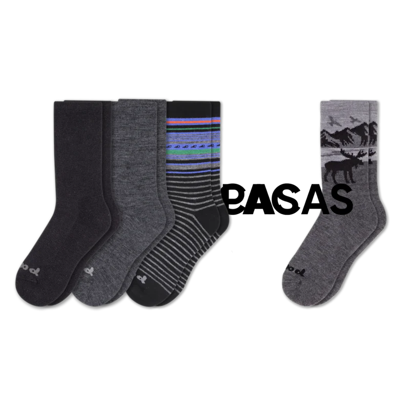 6 Pack - Men's Crew Pacas Socks - Image 57