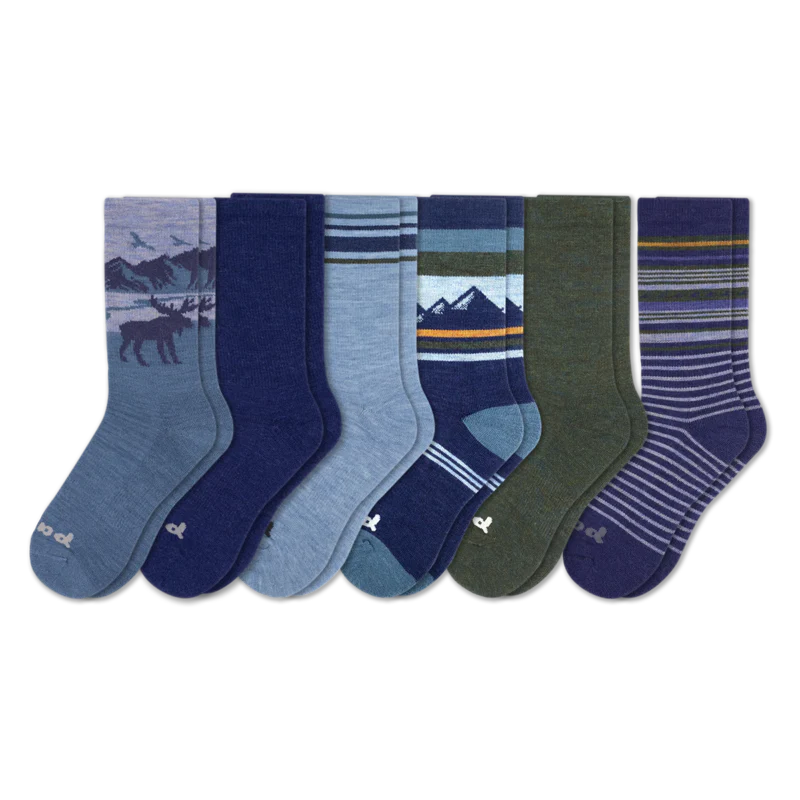 6 Pack - Men's Crew Pacas Socks - Image 58