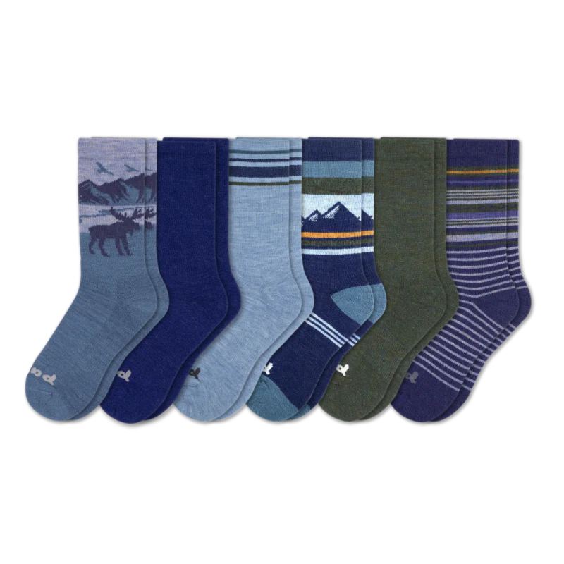 6 Pack - Men's Crew Pacas Socks - Image 59