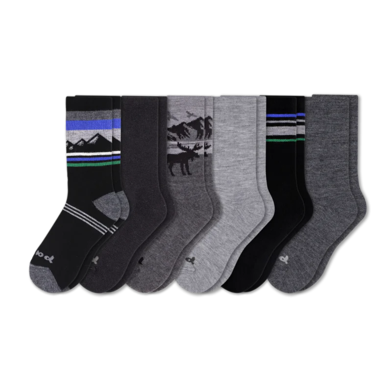 6 Pack - Men's Crew Pacas Socks - Image 60