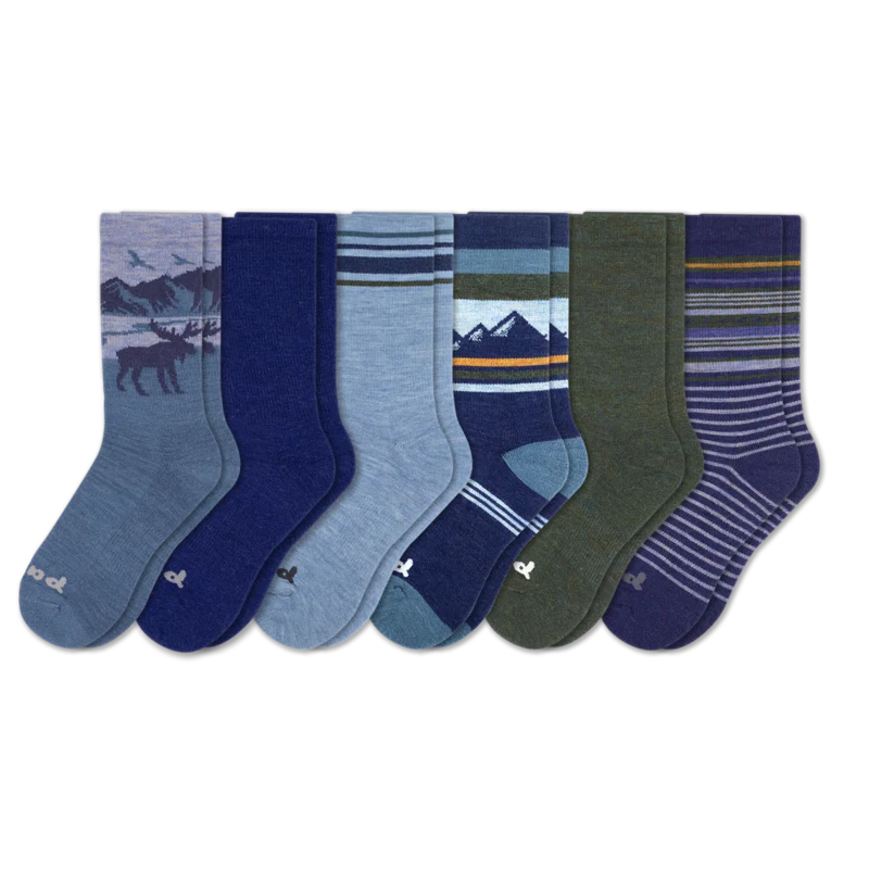 6 Pack - Men's Crew Pacas Socks - Image 61