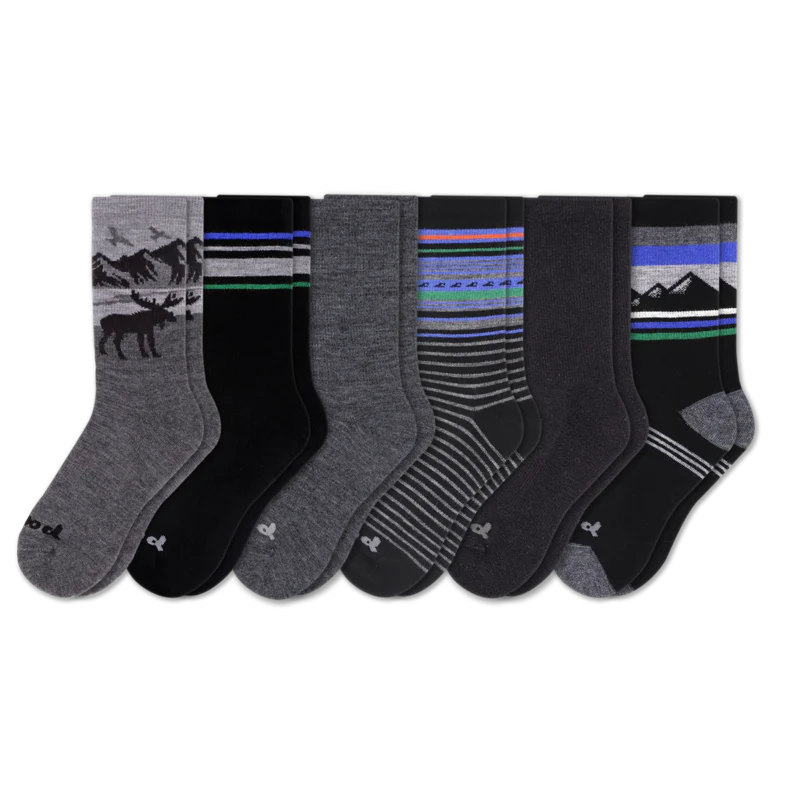 6 Pack - Men's Crew Pacas Socks - Image 62