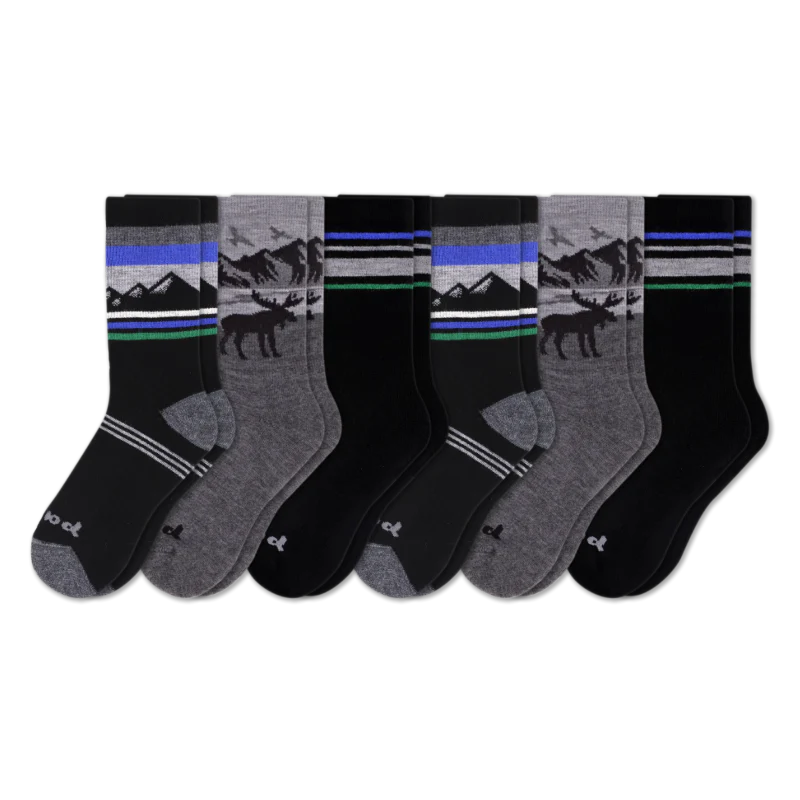 6 Pack - Men's Crew Pacas Socks - Image 70