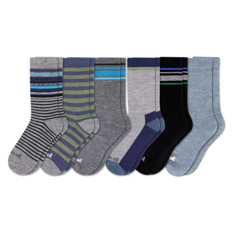 6 Pack - Men's Crew Pacas Socks - Image 71