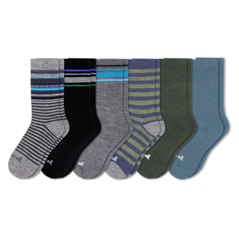 6 Pack - Men's Crew Pacas Socks - Image 73