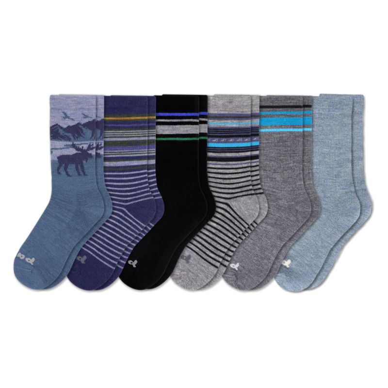 6 Pack - Men's Crew Pacas Socks - Image 75