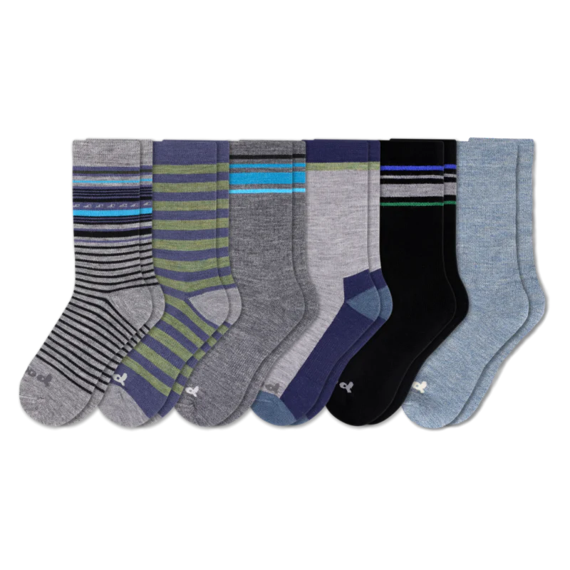6 Pack - Men's Crew Pacas Socks - Image 76