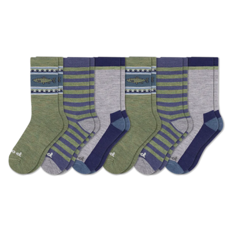 6 Pack - Men's Crew Pacas Socks - Image 77