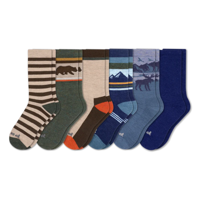 6 Pack - Men's Crew Pacas Socks - Image 78