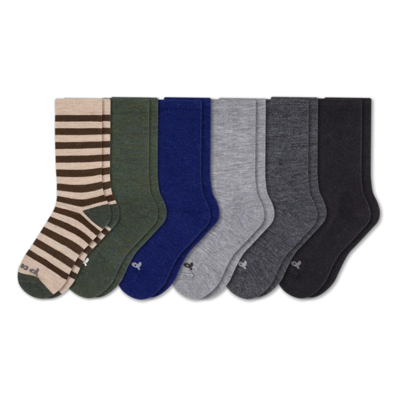 6 Pack - Men's Crew Pacas Socks - Image 79