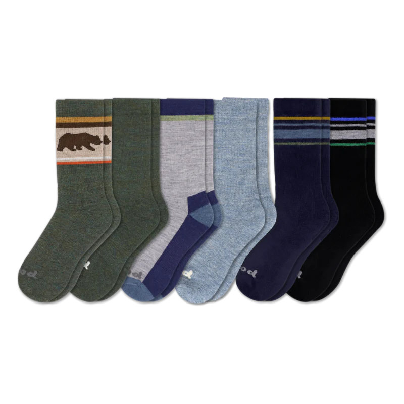 6 Pack - Men's Crew Pacas Socks - Image 80