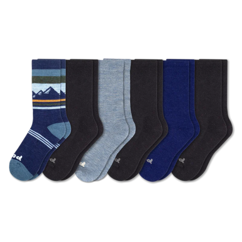 6 Pack - Men's Crew Pacas Socks - Image 82