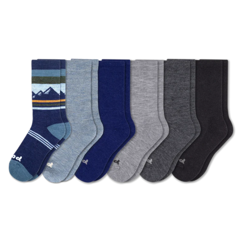 6 Pack - Men's Crew Pacas Socks - Image 85