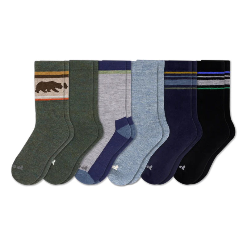6 Pack - Men's Crew Pacas Socks - Image 86