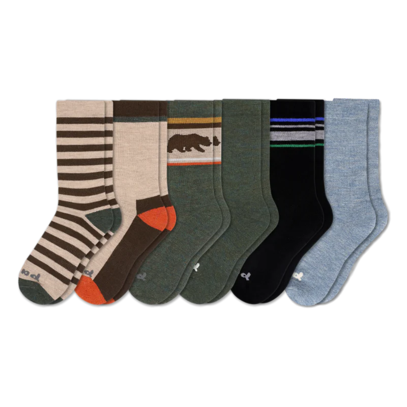 6 Pack - Men's Crew Pacas Socks - Image 87