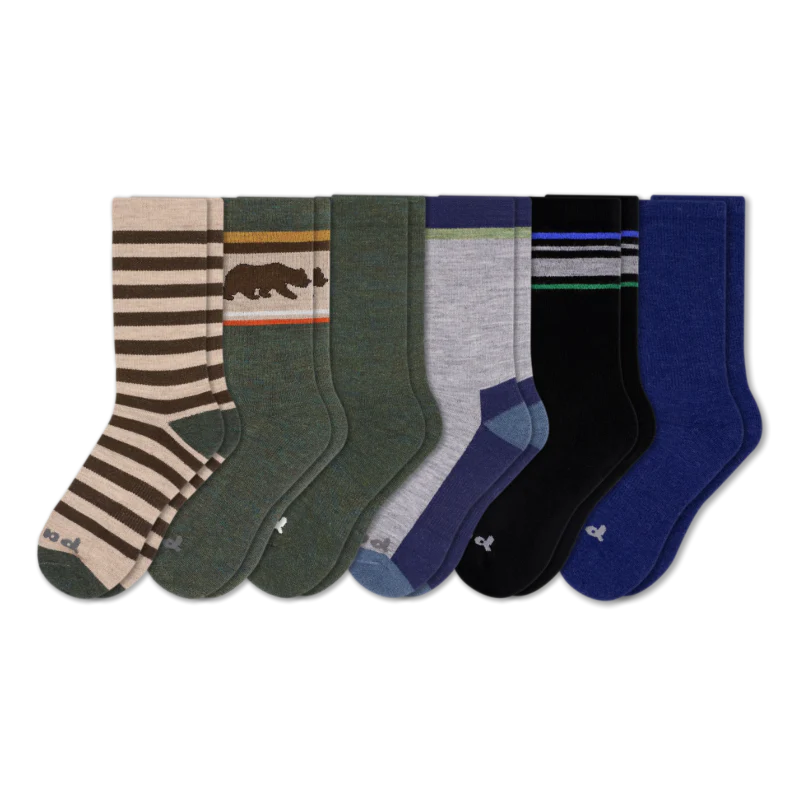 6 Pack - Men's Crew Pacas Socks - Image 88