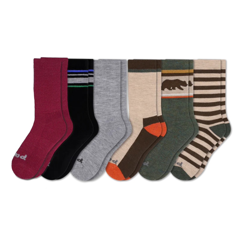 6 Pack - Men's Crew Pacas Socks - Image 89